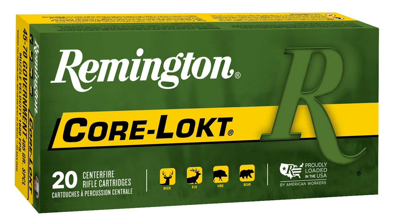 Remington Rifle Ammuntion 21459, 45-70 Govt, Soft Point (SP), 405 GR, 1600 fps, 20 Rd/bx