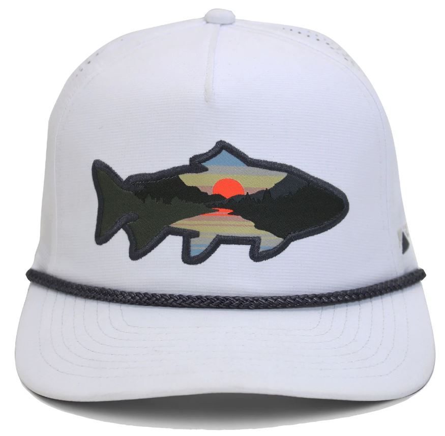 Paramount Outdoors, Sunset Fish Silhouette 5-Panel Performance Rope Cap (PAO2414-AXX-OSFM)