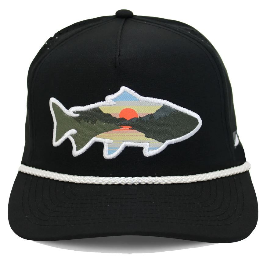 Paramount Outdoors, Sunset Fish Silhouette 5-Panel Performance Rope Cap (PAO2414-JXX-OSFM)