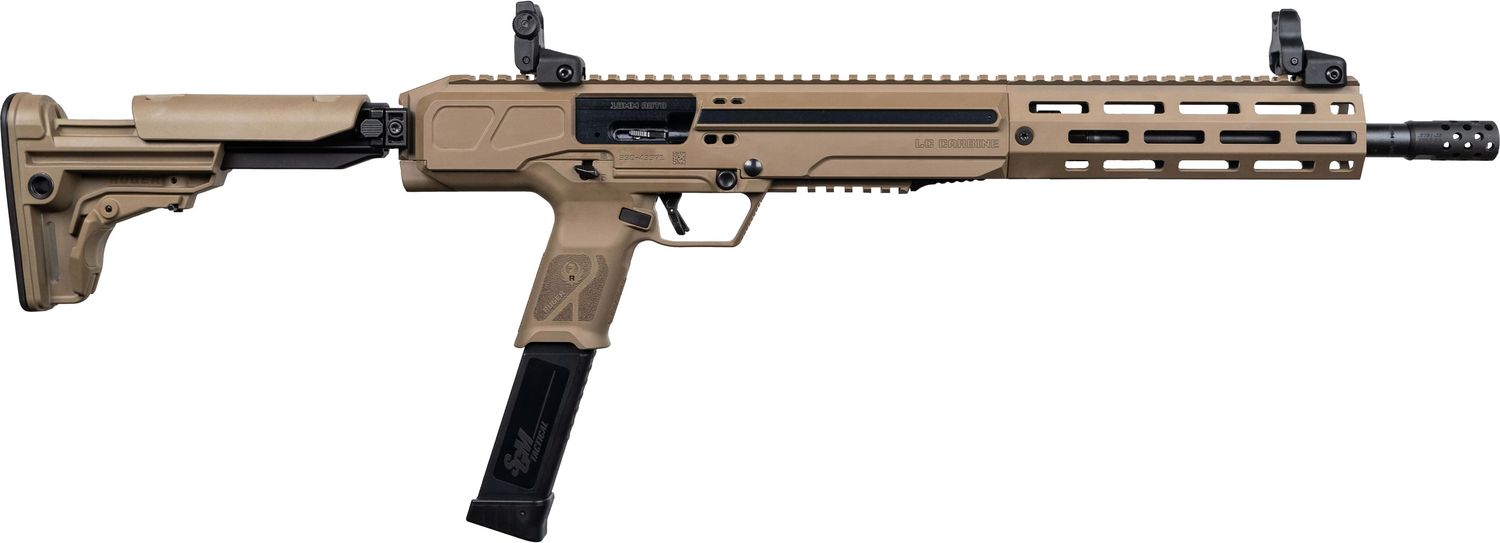 Ruger LC Carbine Semi-Auto Rifle 19316, 10mm, 16.25", Adj. Stock, FDE Finish, 30 Rds