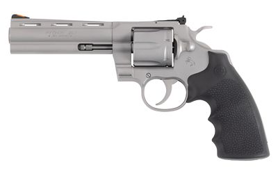 Colt Python Revolver PYTHON-SM5RTS, 357 Magnum, 5", Rubber Grips, Matte Stainless Steel Finish, 6 Rds