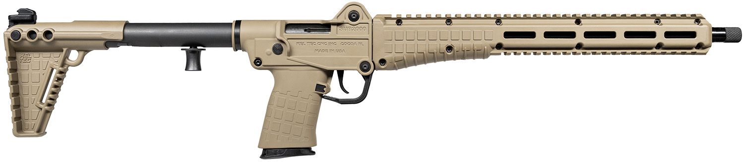 Kel-Tec SUB-2000 Semi-Auto Rifle SUB2K57TAN, 5.7x28mm, 16.15", Tan Synthetic Stock, Tan Finish, 20 Rd