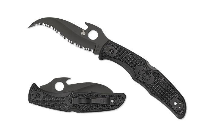 Spyderco Matriarch 2 Folding Knife, SpyderEdge, Black Handle (C12SBBK2W)