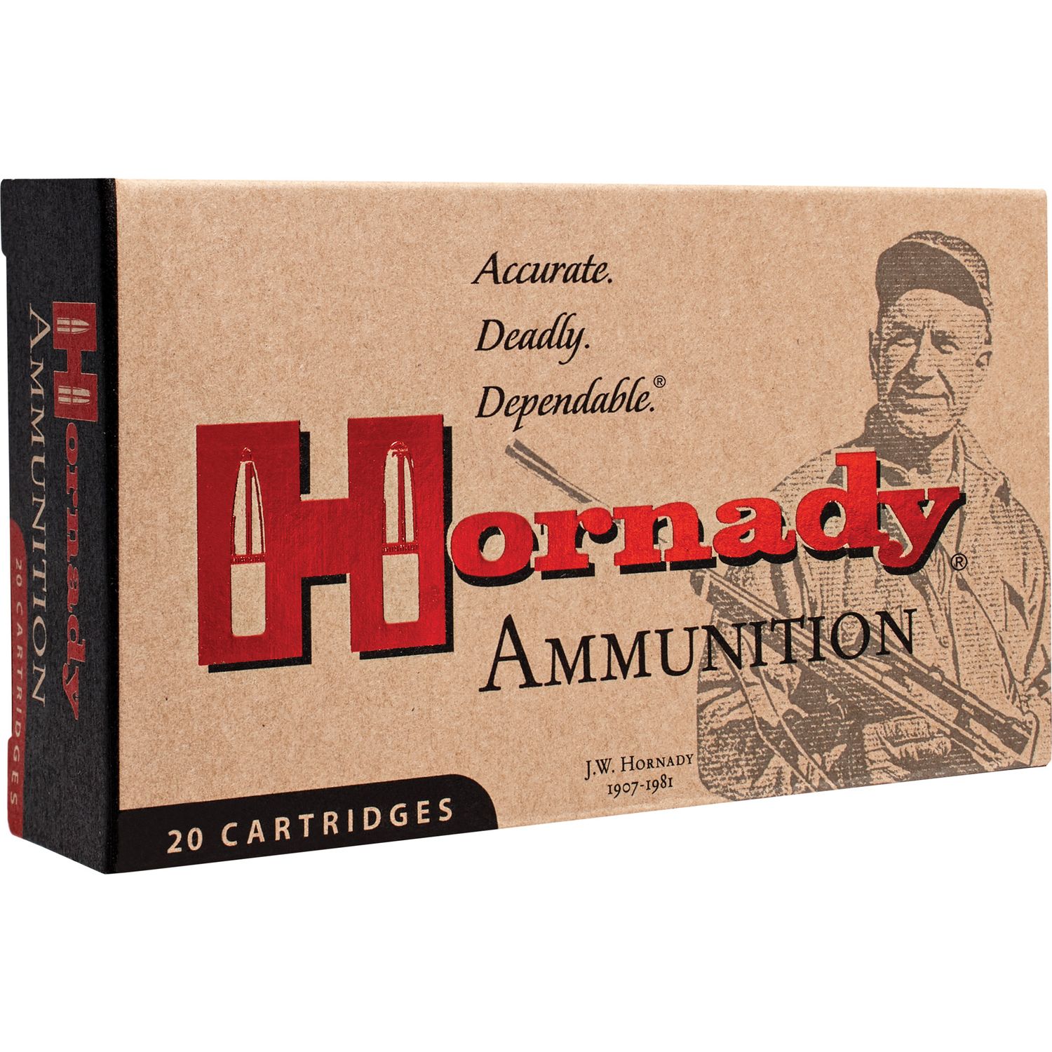 Hornady Custom Rifle Ammunition 834814, 6.8 mm Remington SPC, CX Custom, 100 GR, 2550 fps, 20 Rd/bx