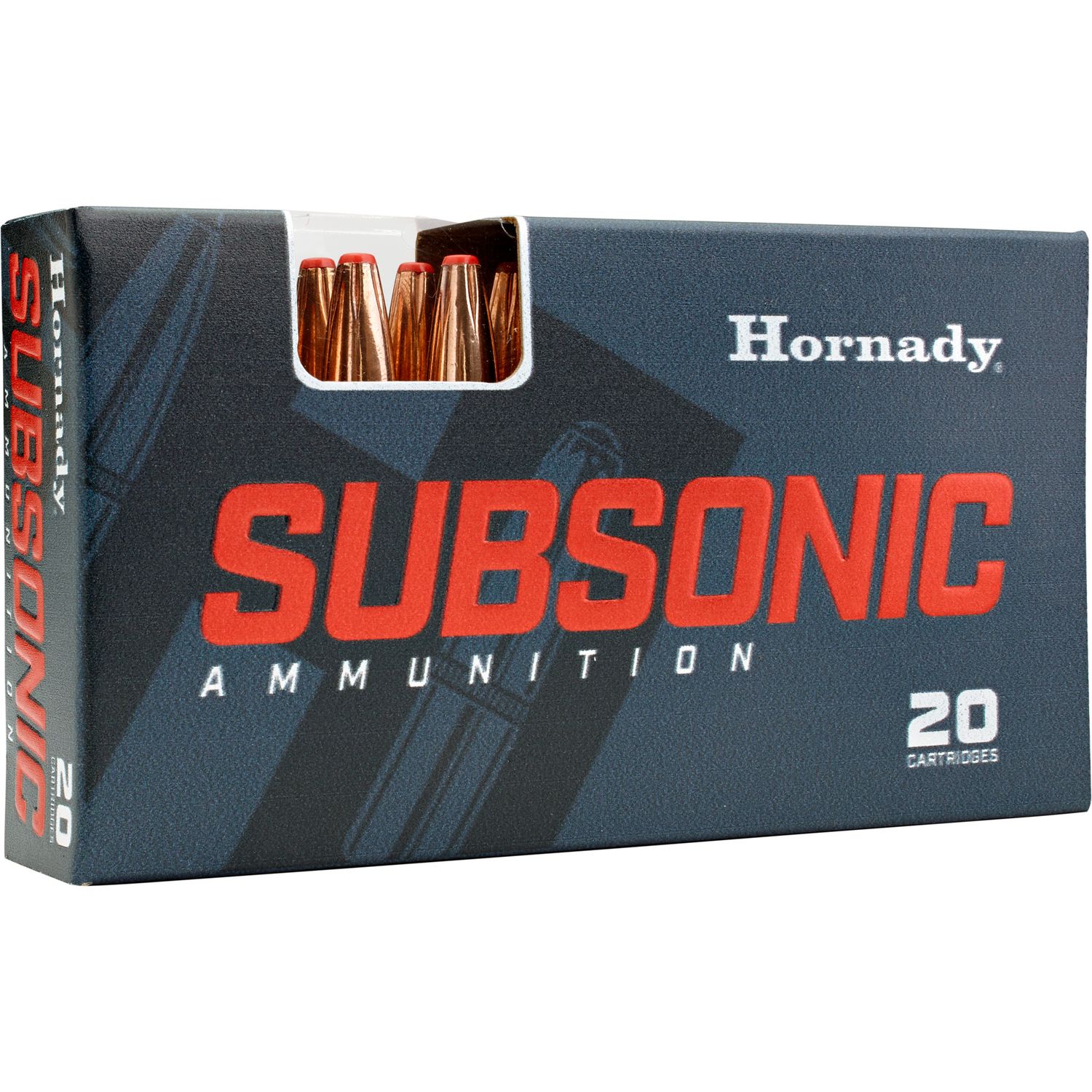 Hornady SubSonic Rifle Ammunition 82742, 45-70 Govt, Sub-X, 410 GR, 20 Rd/bx