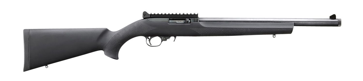 Ruger 10/22 Carbine Rifle 31197, 22 Long Rifle, 16.12", Black Hogue Overmold Stock, Black Finish, 10 Rds