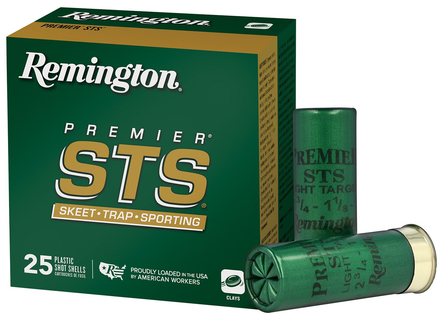 Remington Premier STS Shotshells STS12LR7, 12 Gauge, 2-3/4", 1-1/8 oz, 1100 fps, #7.5 Lead Shot, 25 Rds/Bx