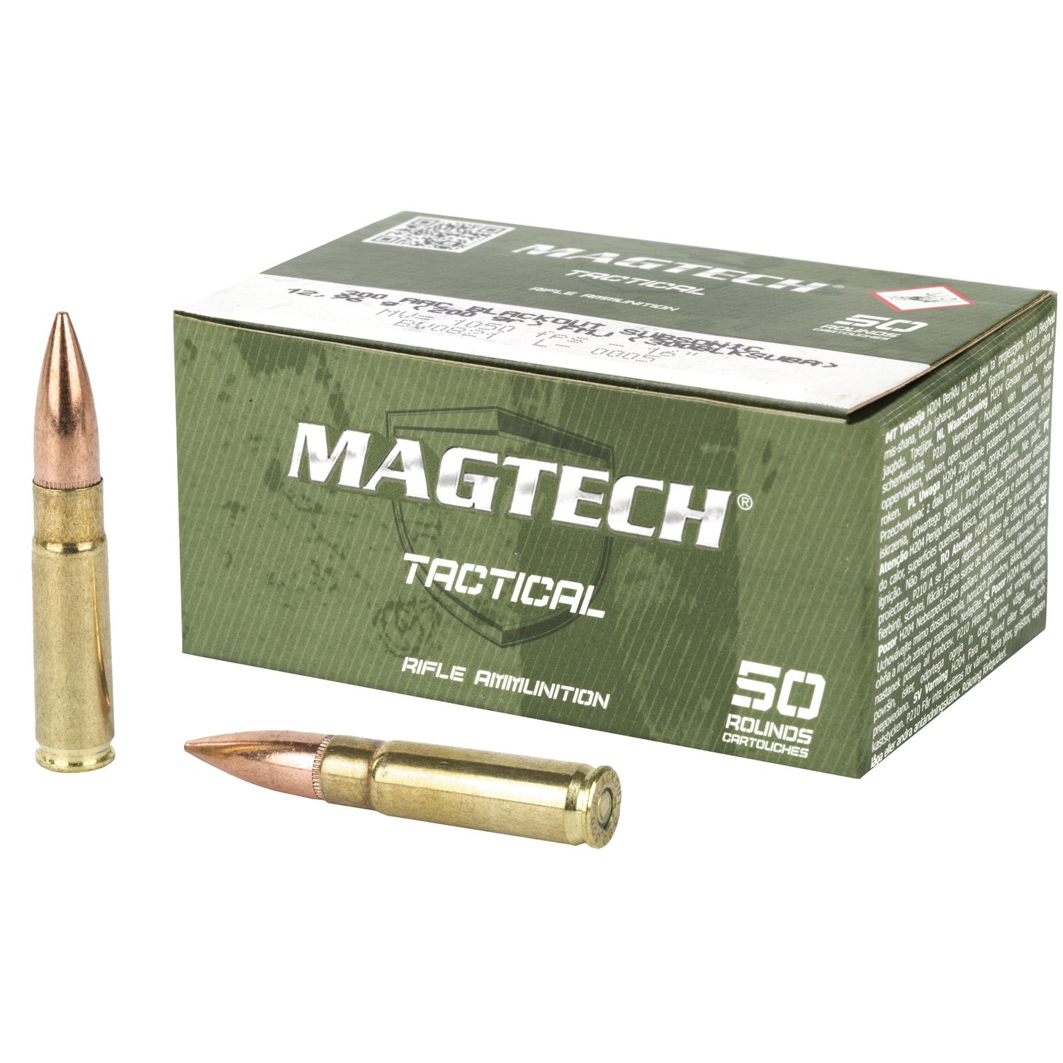 Magtech Subsonic Rifle Ammunition 300BLKSUBA, 300 AAC Blackout, Full Metal Jacket Subsonic, 200 GR, 1050 fps, 50 Rd/Bx