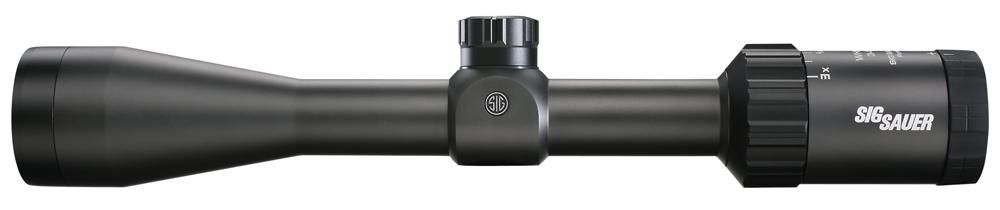 Sig Whiskey3 Rifle Scope SOW33204, 3-9x, 40mm Obj, 1" Tube, Black, BDC-1 Quadplex Reticle