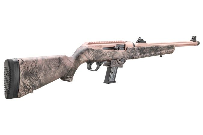 Ruger PC Carbine Takedown Rifle 19142, 9mm, 16.12", Synthetic Stock, Camo/Rose Gold Finish, 17 Rds