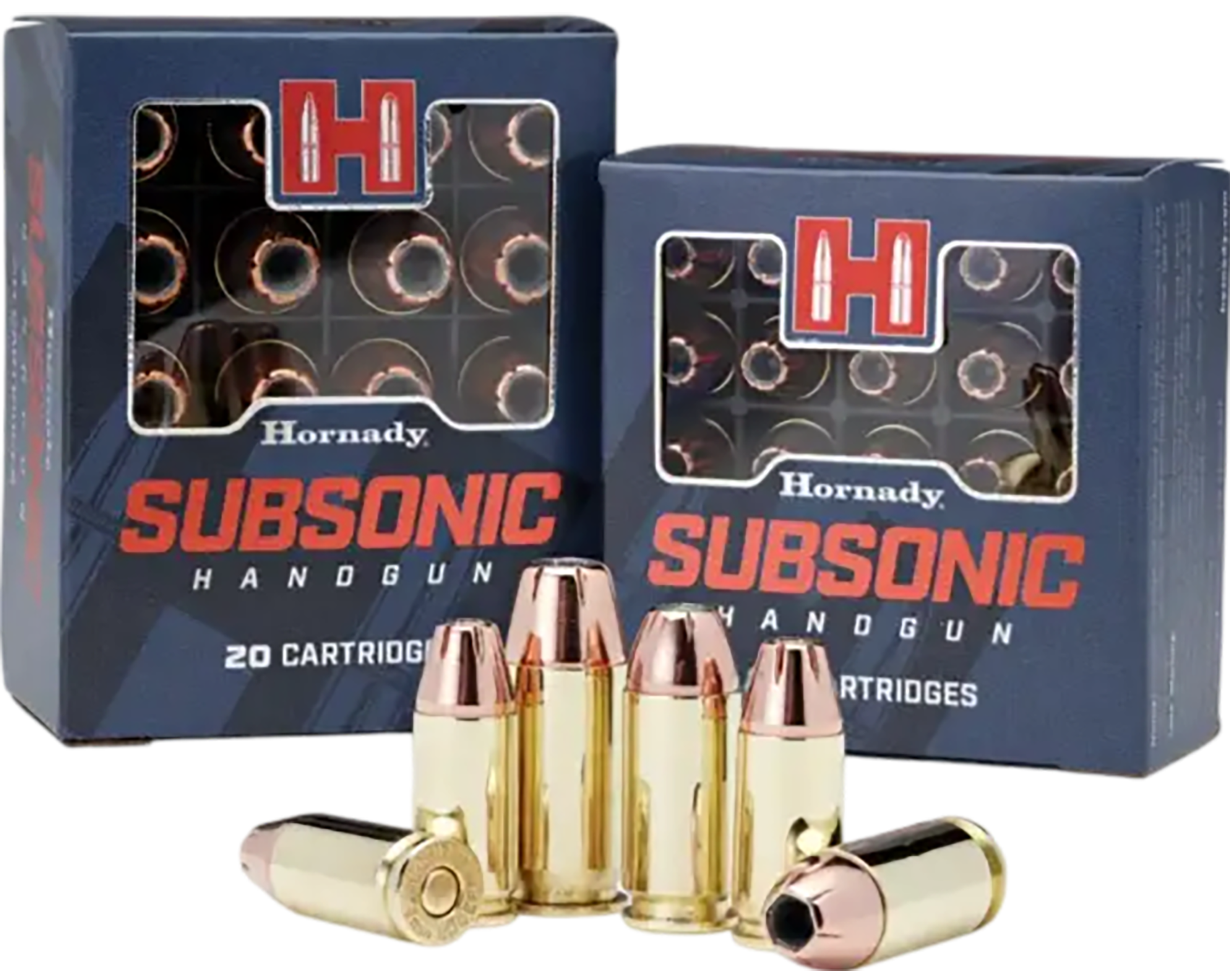 Hornady Subsonic Handgun Ammunition 90971, 45 ACP, XTP, 230 GR, 925 fps, 20 Rd/bx