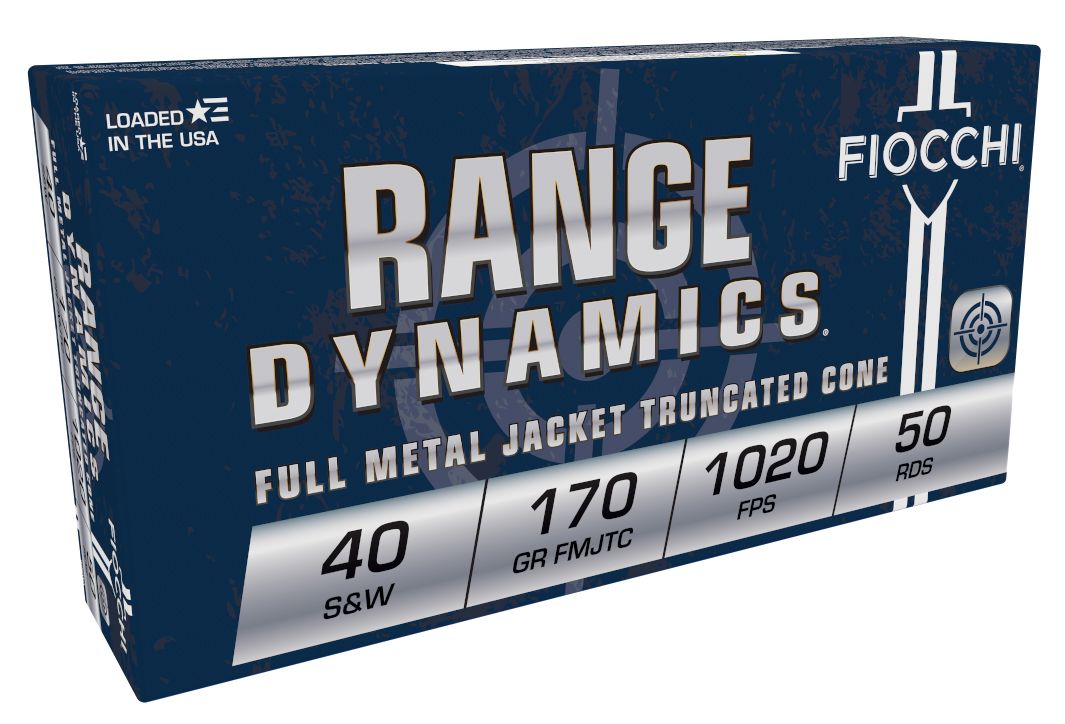 Fiocchi Shooting Dynamics Pistol Ammunition 40SWA, 40 S&W, Truncated Cone Full Metal Jacket (FMJ), 170 GR, 1190 fps, 50 Rd/bx