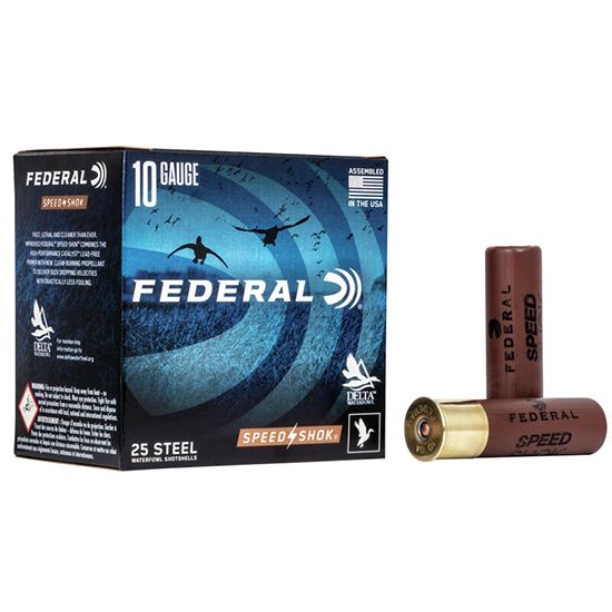 Federal Speed-Shok Waterfowl Shotshells WF107BBB, 10 Gauge, 3.5 in, 1-1/2 oz, 1450 fps, #BBB Waterfowl Shot, 25 Rds/Bx