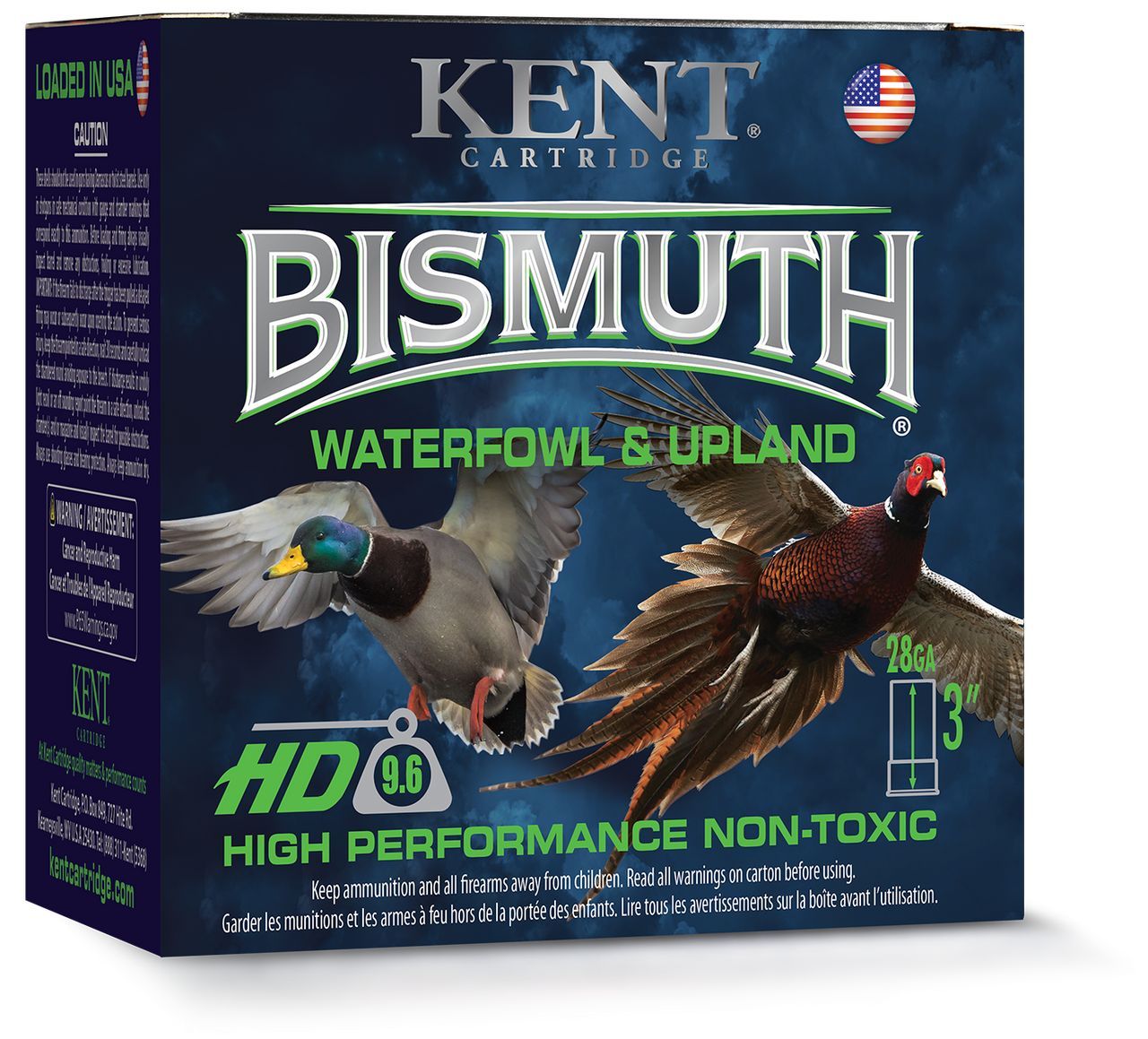 Kent Bismuth Waterfowl Shotshells B283304, 28 Gauge, 3", 1 1/16 oz, 1350 fps, #4 Bismuth , 25 Rds/Bx