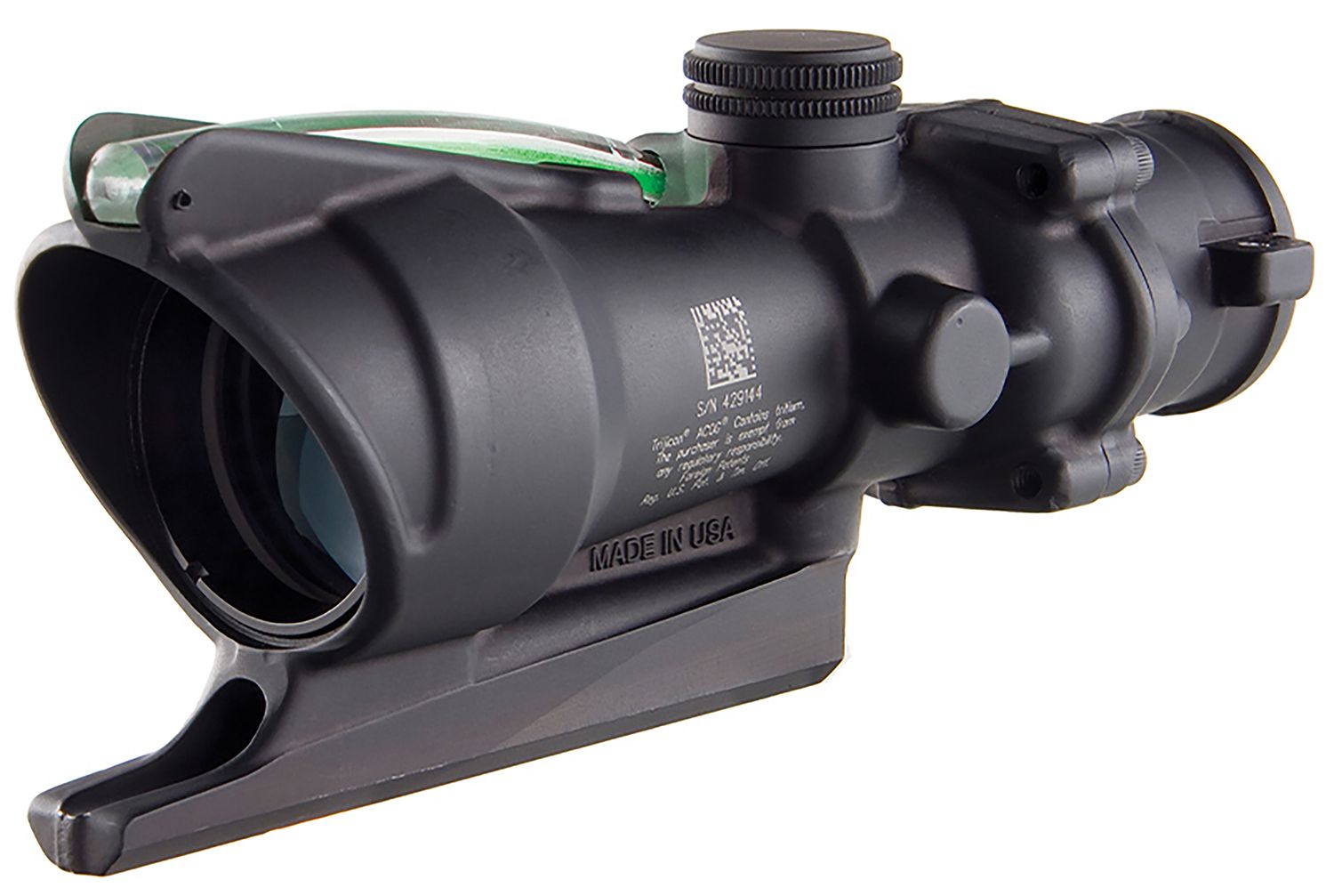 Trijicon ACOG Sight TA31G, 4x, 32mm, Matte Black, Dual Illumination (Fiber Optic/Day -Tritium/Night) Reticle