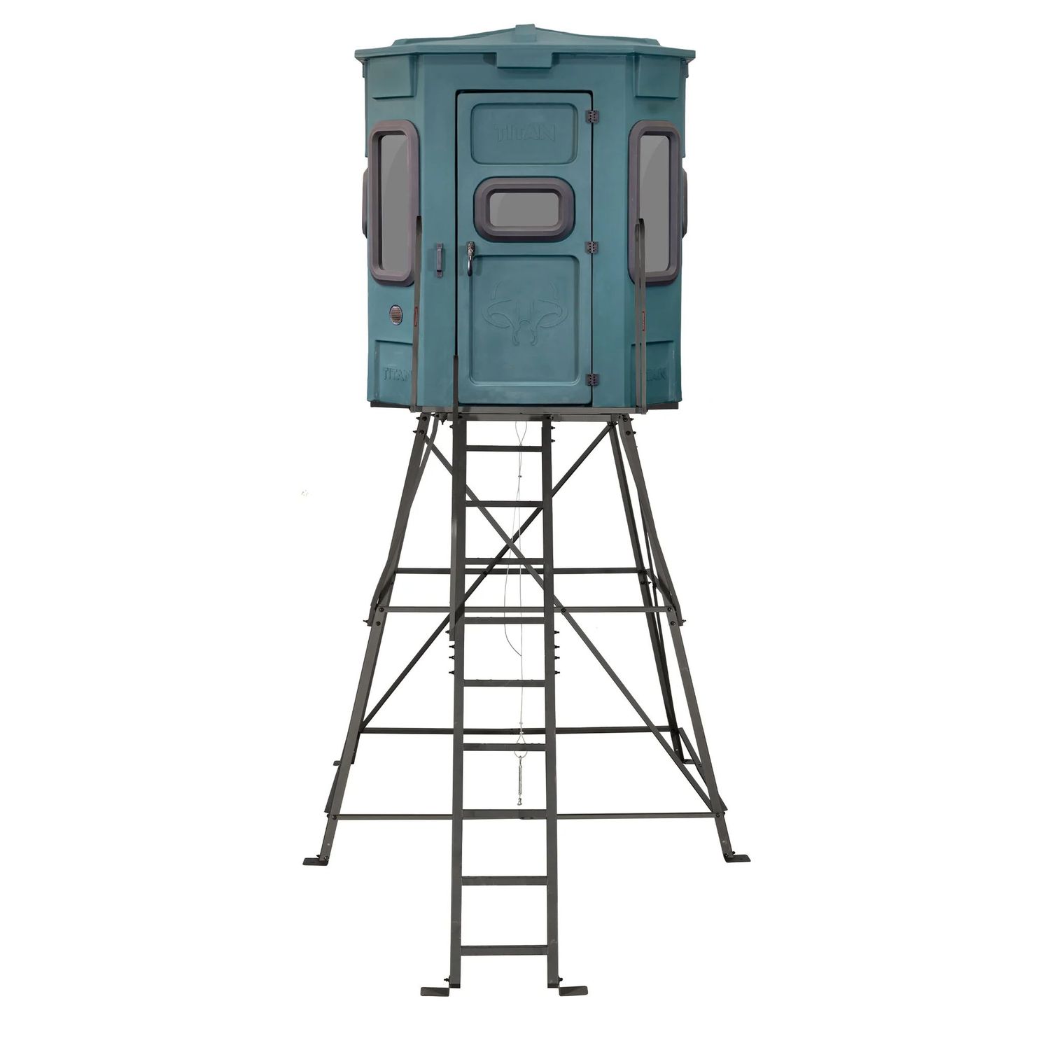 Titan Hunting Blinds The Pro Combo Bow & Rifle Blind w/8' Tower, Forest Green (TB-PRO-G-8)