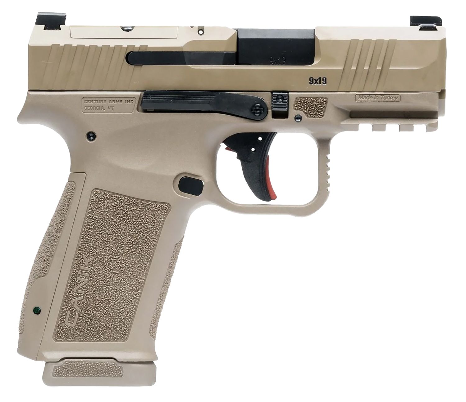 Canik Mete MC9L Sub-Compact Pistol HG7882DN, 9mm Luger, 3.18", Interchangeable Backstrap, FDE Finish, 17 Rds