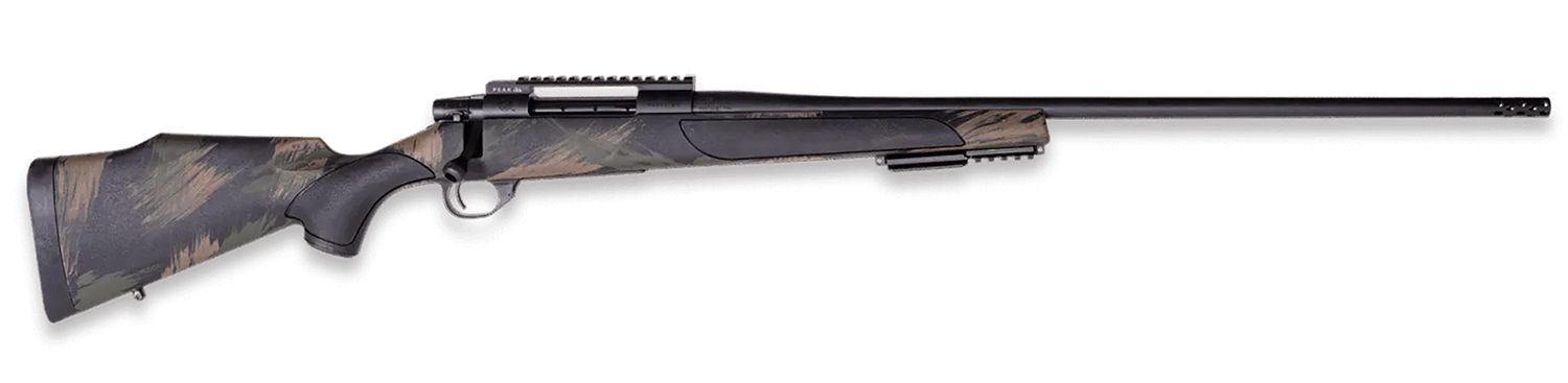 Weatherby Vanguard Black Hills Rifle VBH223RR2B, 223 Rem, 20", Black polymer Monte Carlo stock with green & tan paint Stock, 5 Rds