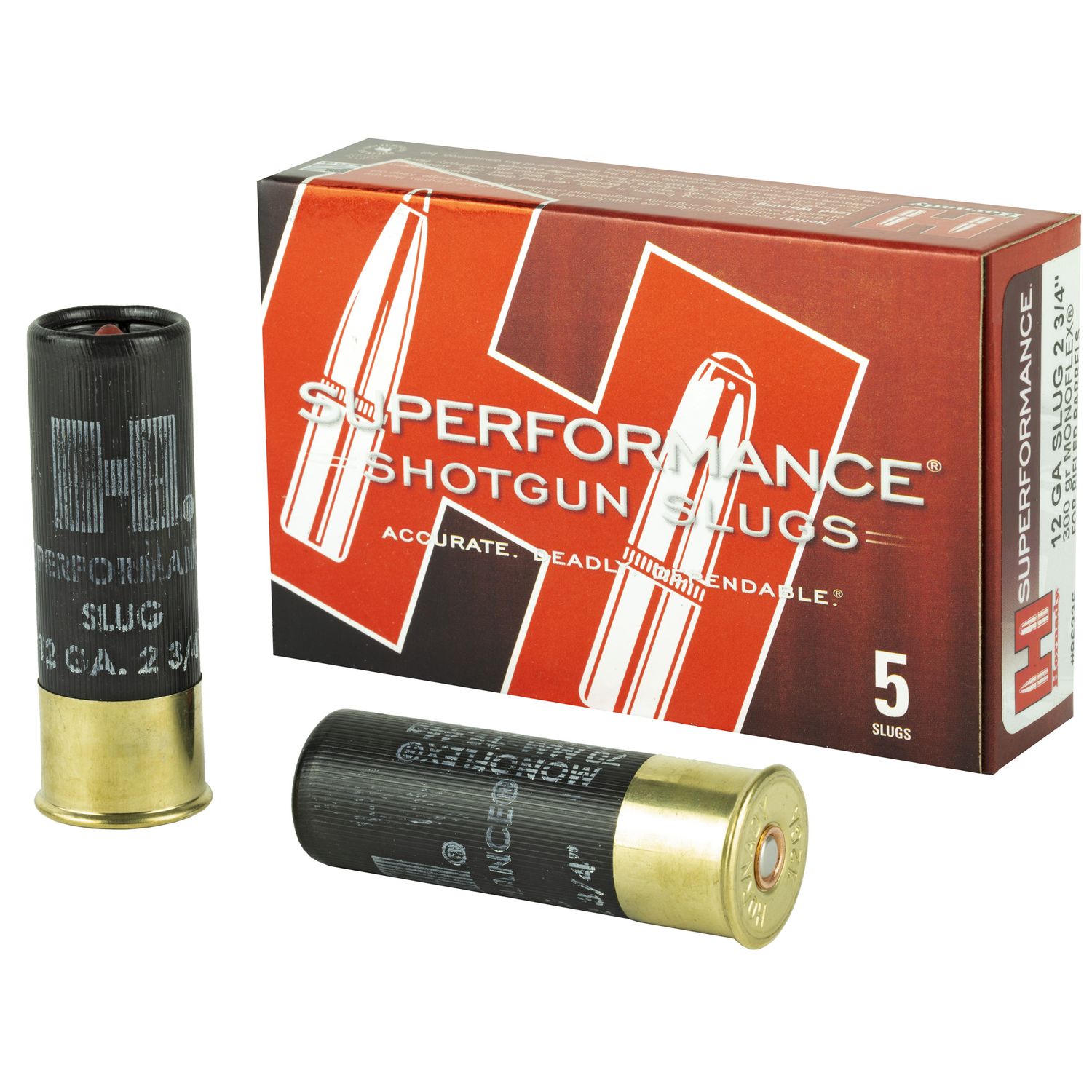 Hornady Superformance Shotshell 86236, 12 Gauge, 2-3/4 in, 1950 fps, Monoflex Slug, 5 Rd/bx