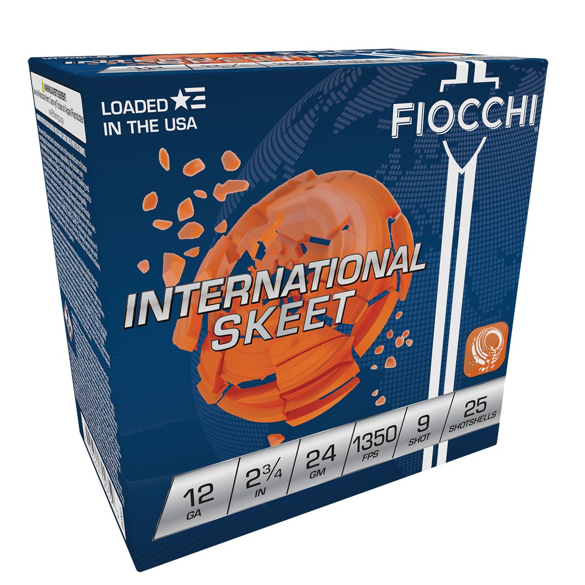 Fiocchi Premium Target 12IN249, 12 Gauge, 2-3/4", 24 grams, 1350 fps, #9 Lead Shot, 25 Rds/Bx