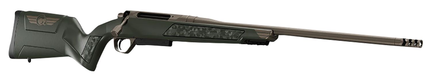 Christensen Arms Model 25 Evoke Rifle 8011500300, 6.5 PRC 22" Green w/Tan Accents, Burnt Bronze Cerakote, 3Rd