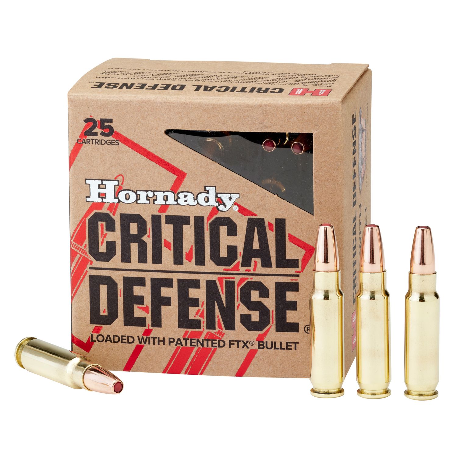 Hornady Critical Defense Pistol Ammunition 90000, 5.7mmx28mm, Flex Tip, 40 GR, 1810 fps, 25 Rd/bx