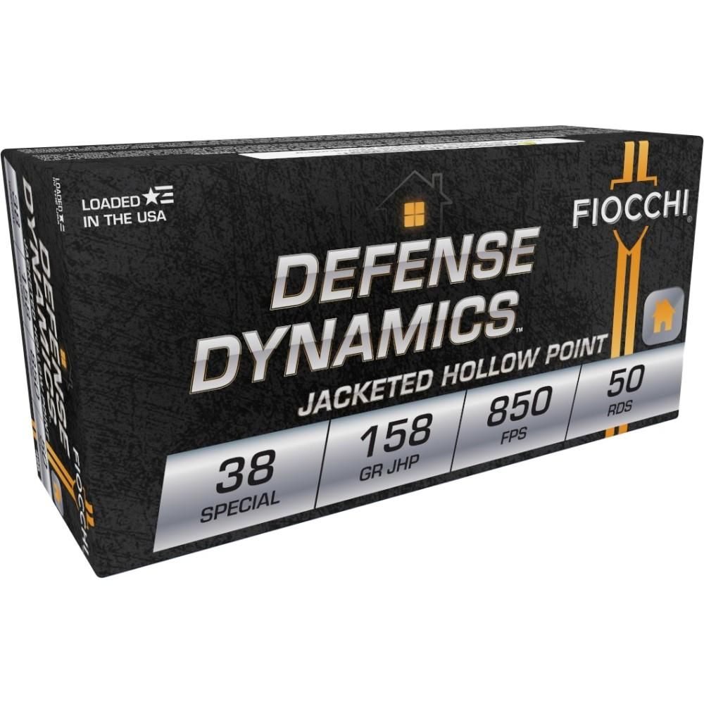 Fiocchi Shooting Dynamics Pistol Ammunition 38B, 38 Special, Jacketed Hollow Point (JHP), 158 GR, 910 fps, 50 Rd/bx