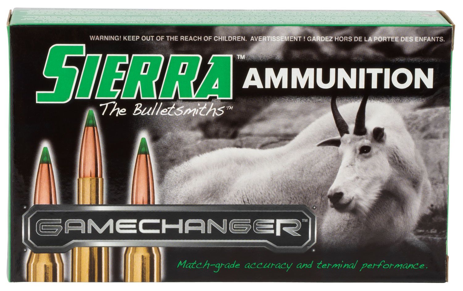 Sierra Bullets GameChanger Rifle Ammunition A455008, 7mm Rem, Sierra Tipped GameKing, 150 GR, 3000 fps, 20 Rd/bx