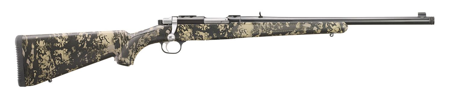 Ruger 77/357 Bolt Action Rifle 7421, 357 Mag, 18.50", Kryptek Obskura Stock, Blued Finish, 5 Rds