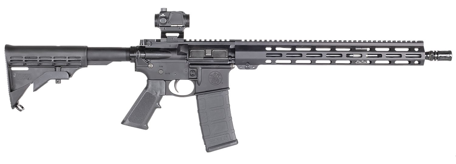 Smith & Wesson M&P-15 Sport III Semi-Auto Rifle 14207, 5.56 NATO, 16", 6-Position Black Stock, Crimson Trace CTS-106 Red Dot, 30 Rds