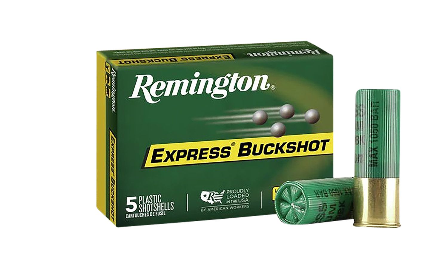 Remington Express Buckshot SP12BK0, 12 Gauge, 2-3/4", 12 Pellets, 1275 fps, #0 Lead Buckshot, 5 Rd/bx