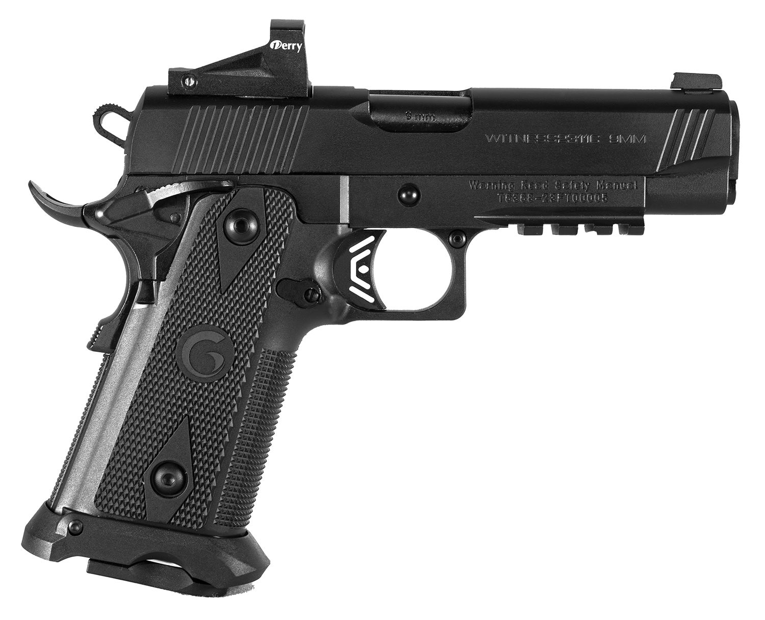 Girsan Witness 2311, SAO Pistol 395030, 9mm, 4.25", Ambidextrous, Checkered Polymer Gips, 17+1