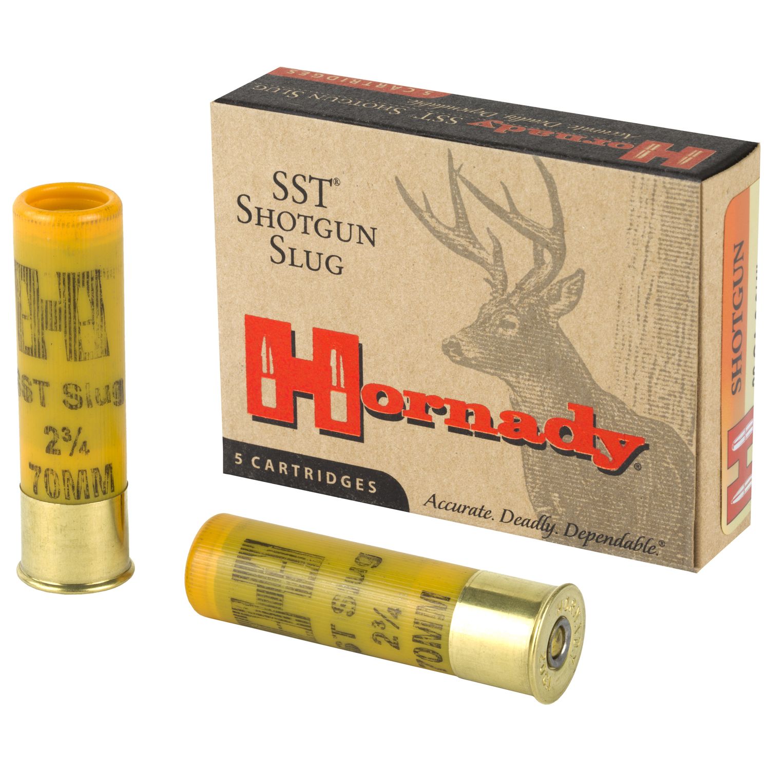 Hornady SST Shotgun Slugs 86232, 20 Gauge, 2-3/4", 250 grains, 1800 fps, SST Slug, 5 Rd/bx