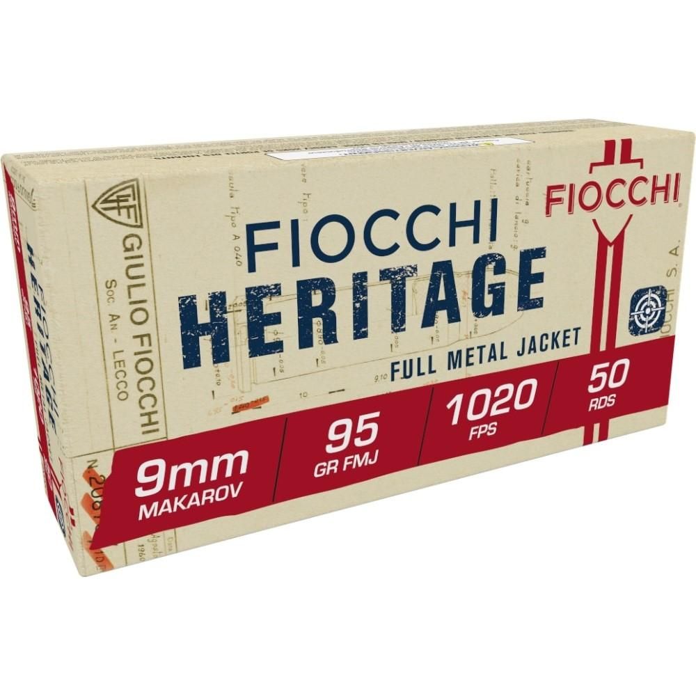 Fiocchi Shooting Dynamics Specialty Pistol Ammunition 9MAK, 9x18mm (9mm Makarov), Metal Case (MC), 95 GR, 1020 fps, 50 Rd/bx