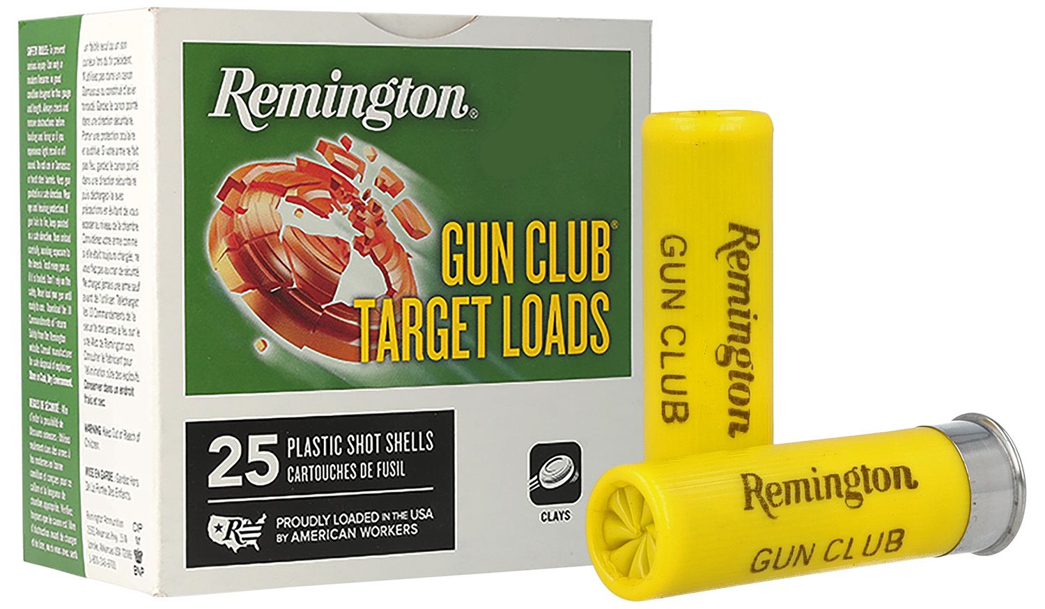 Remington Gun Club Target Loads GC207, 20 Gauge, 2-3/4", 7/8 oz, 1200 fps, #7.5 Lead Shot, 25 Rds/Bx