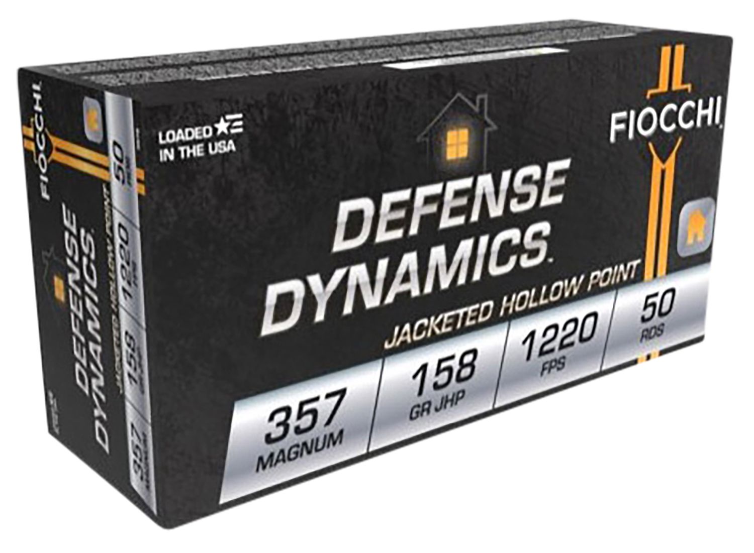 Fiocchi Shooting Dynamics Pistol Ammunition 357B, 357 Magnum, Jacketed Hollow Point (JHP), 158 GR, 1250 fps, 50 Rd/bx