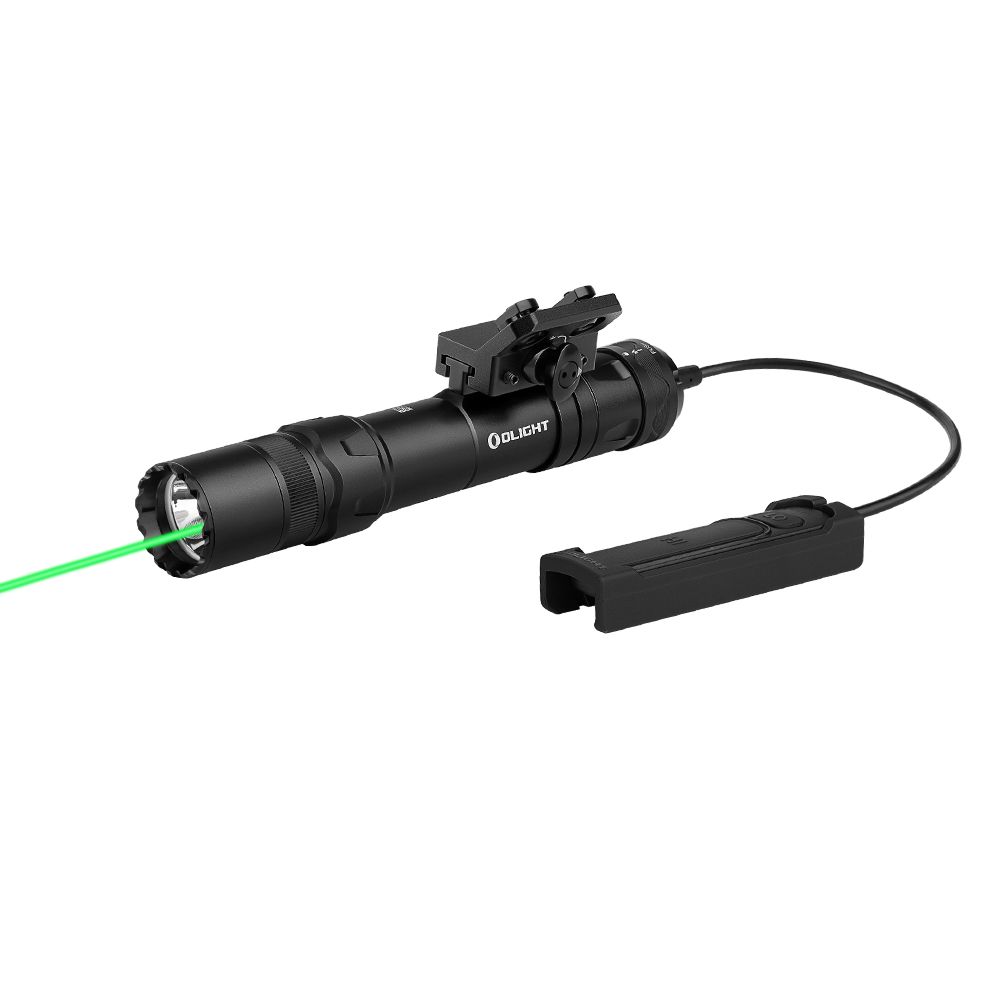 Olight Odin GL Tactical Flashlight w/ Green Laser, 1500 Lumens, Black Finish, 705 ft Beam (ODINGLMBK)