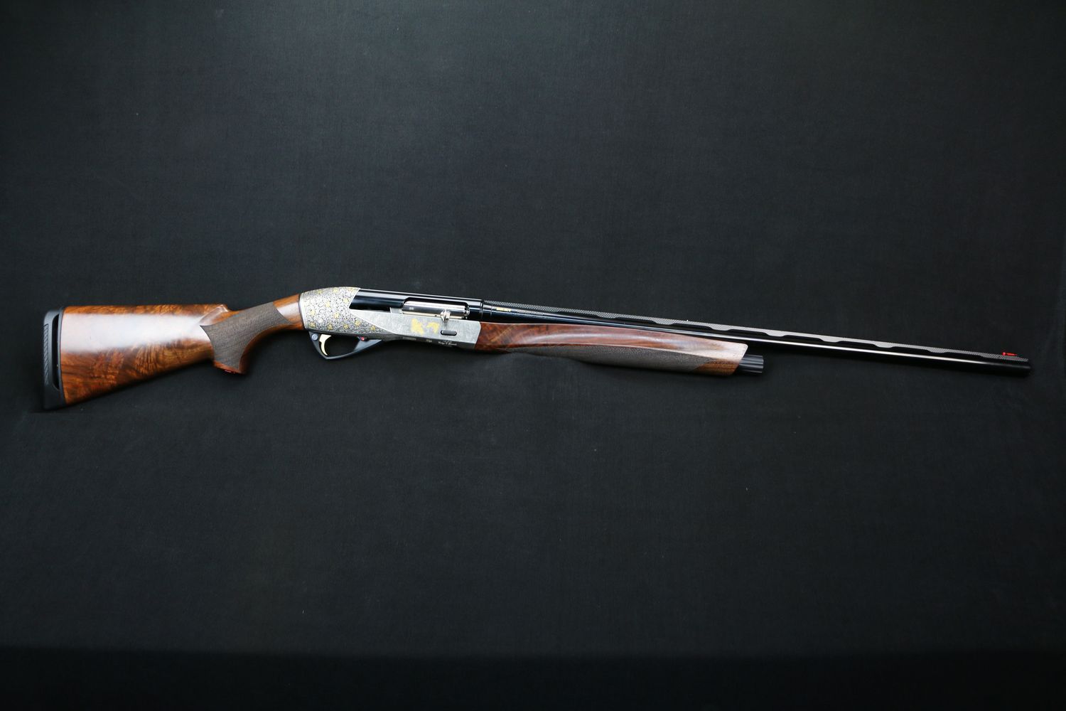 Benelli Raffaello World Class Shotgun 12016, 12 Gauge, 28" , 3" Chmbr, AAA Grade Satin Walnut, Engraved, Blued Finish