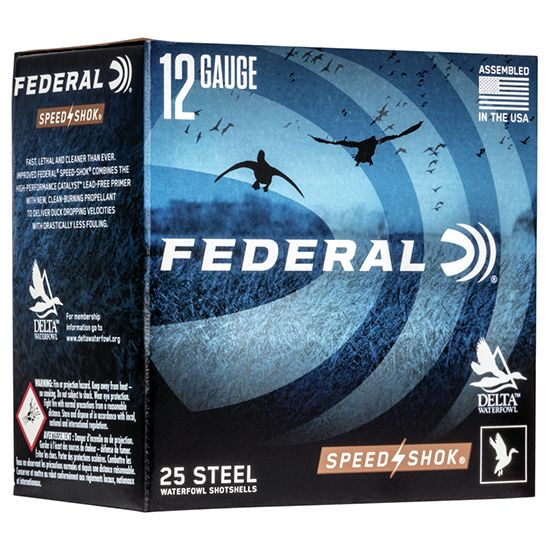 Federal Speed-Shok Steel Shotshells WF145BB, 12 Ga, 2-3/4", 1 1/8 oz, 1500 fps, BB Shot, 25 Rds/bx