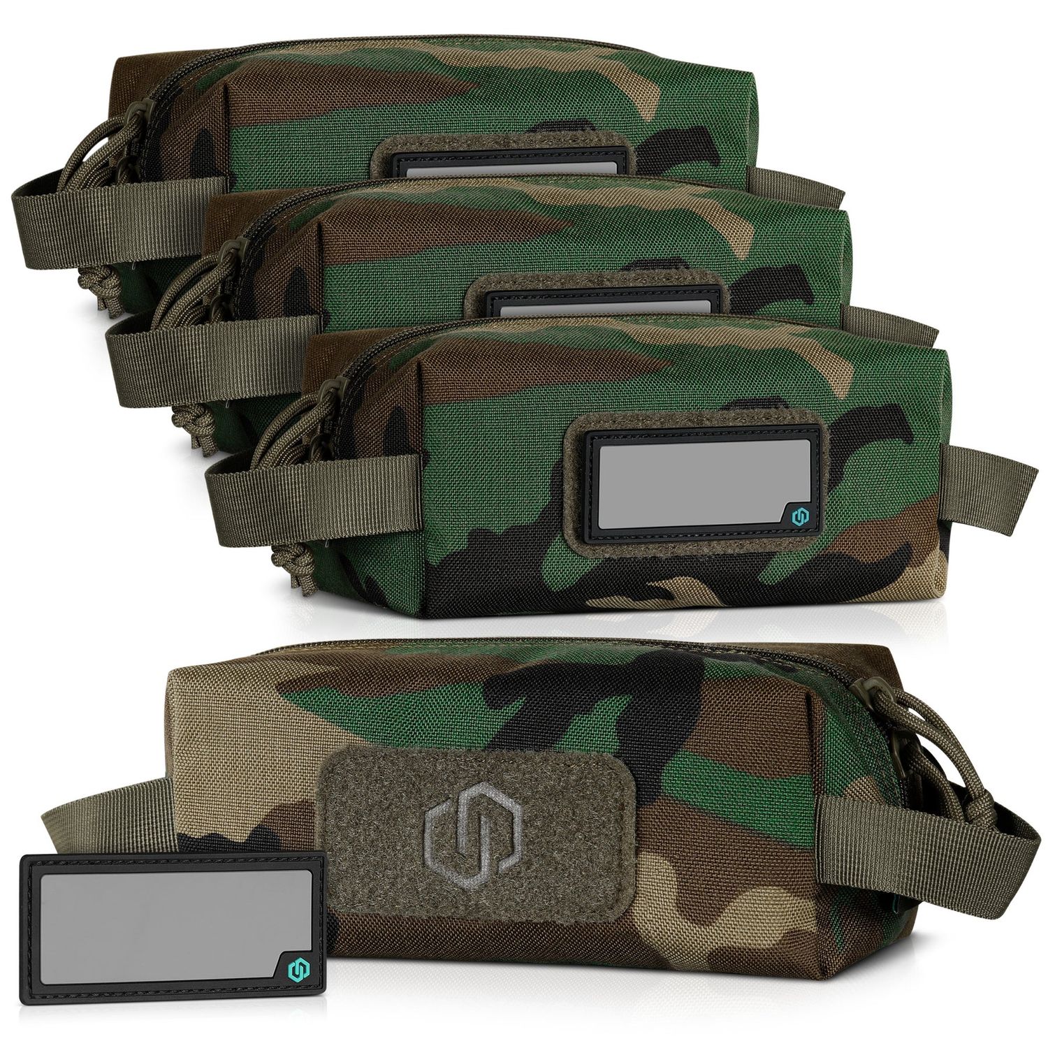 Savior Equipment Loose Sac, Soft Ammo Carrier, 4 Pack, M81 Woodland Camp (SP-AMST-4P-M81)