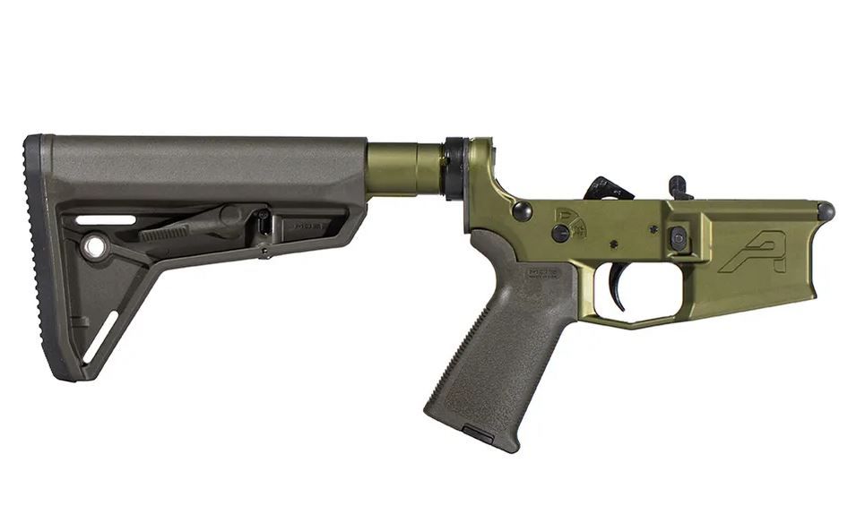 Aero Precision M4E1 Complete Lower Receiver, MOE Grip & SL Carbine Stock, Anodized OD Green (APAR600564)