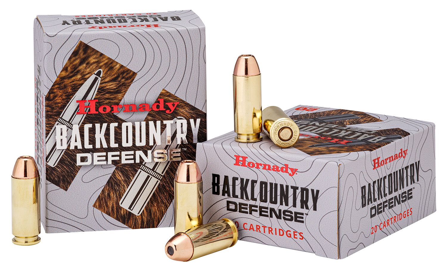 Hornady Back Country Pistol Ammunition 91268, 10mm Auto, Dangerous Game Handgun (DGH), 200 gr, 1160 fps, 20 Rd/Bx