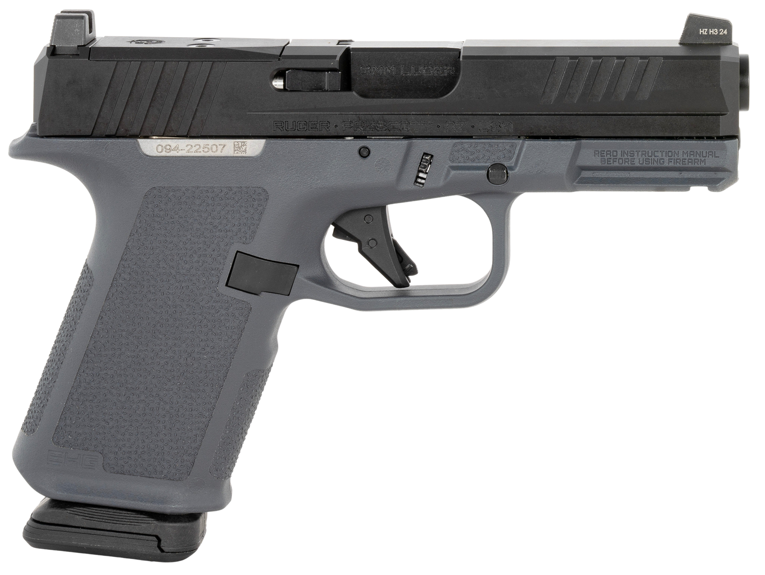 Ruger RXM Pistol 19400, 9mm, 4 in, Magpul EHG Gray Frame, Nitride Slide, Optics Ready, 15 Rd