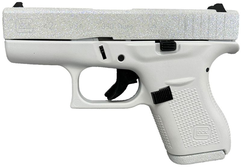 Glock G42 Gen3 Pistol UI4250204NFRST, 380 ACP, 3.25in, Textured Polymer Grips, Frost Cerakote Finish, 6 Rds