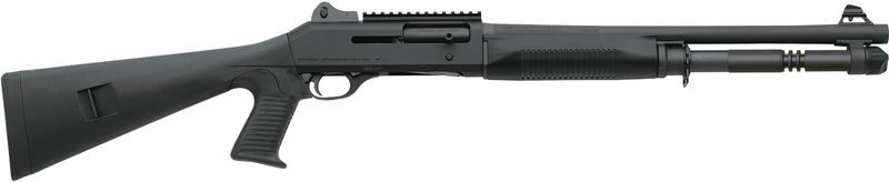 Benelli M4 Tactical Semi-Auto Shotgun 11707, 12 GA, 18.5" , 3" Chmbr, Black Synthetic, Pistol Grip, Ghost Ring Sight, 5 Rds