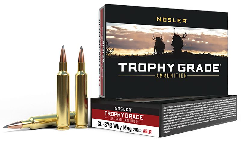 Nosler Long Range Rifle Ammunition 60133, 30-378 Weatherby Magnum, AccuBond, 210 GR, 3040 fps, 20 Rd/Bx