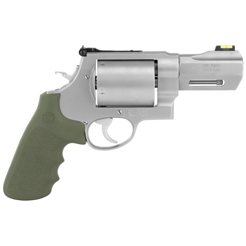 Smith & Wesson M460 XVR Performance Center Revovler 170350, 460 S&W Mag, 3.5", Green Synthetic Grp, Stainless Finish, 5 Rd
