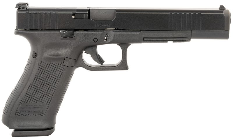 Glock G17L Gen5 MOS PA163S103MOS 9mm Luger 17+1 6.02" Long Barrel MOS Cut, Black Polymer Frame w/Picatinny Rail, Black Textured Grip