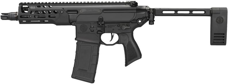 Sig MCX Rattler LT Pistol PMCX300B6BLTPCB, 300 Blackout, 6.75", Folding Brace, Black Finish, 30 Rds