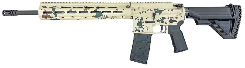 HK MR762A1 75th Anniversary w/Hogue Knife 7.62x51mm 20+1 16.50", Tropentarn Camo, M-LOK Handguard, Black Adjustable Stock 81001007